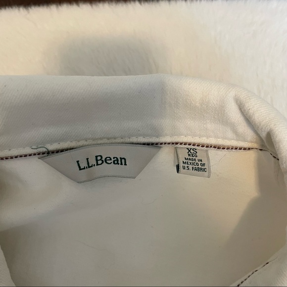 L.L. Bean White Jean Jacket - Picture 5 of 7
